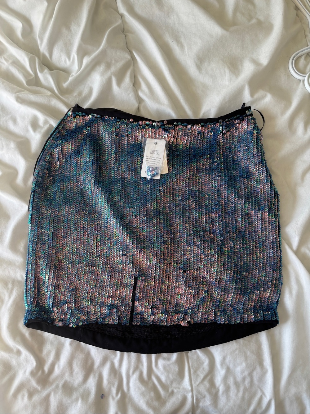 RW&CO. Iridescent Multi Sequin Mini Skirt